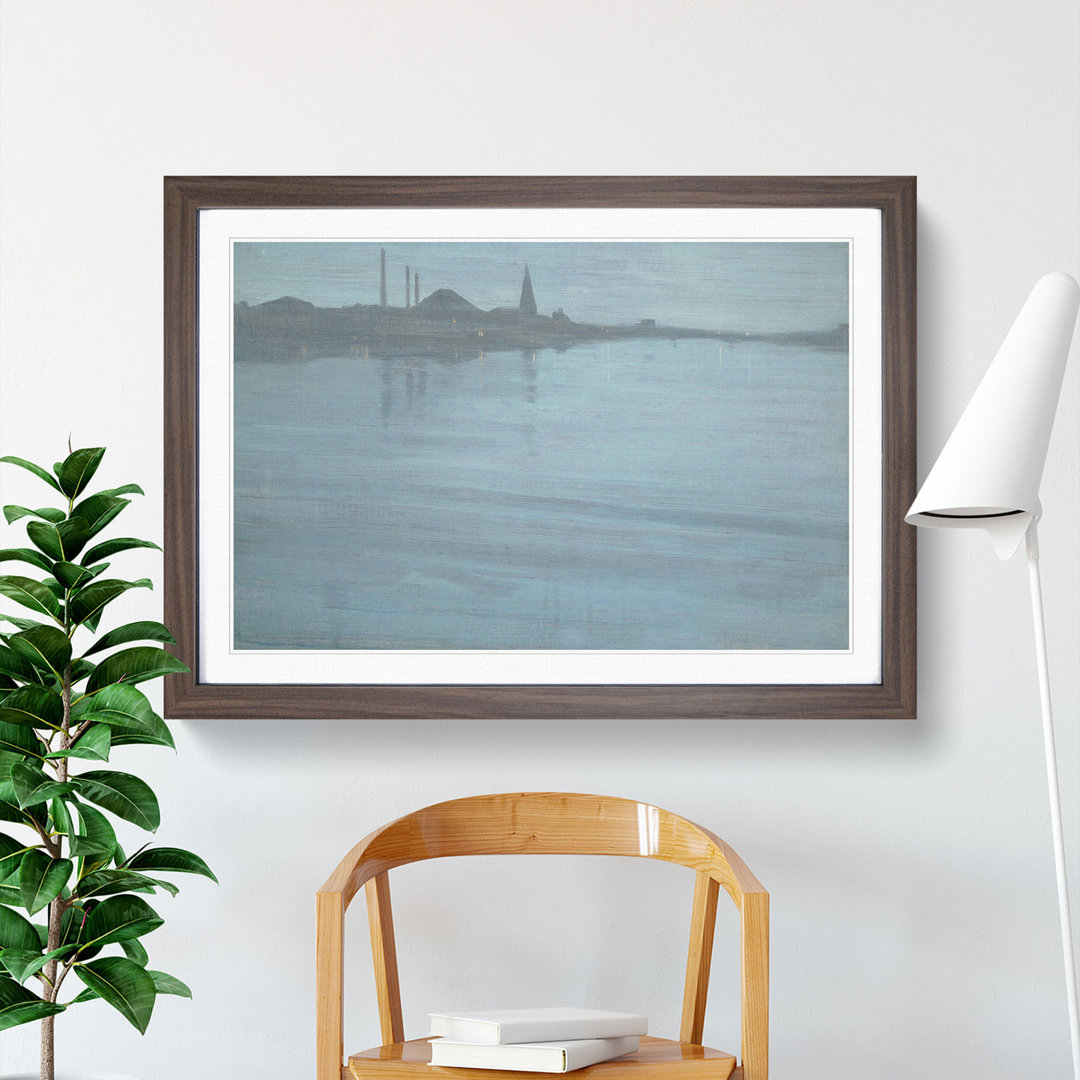 Nocturne in Blue and Silver by James Mcneill Whistler - Framed Print