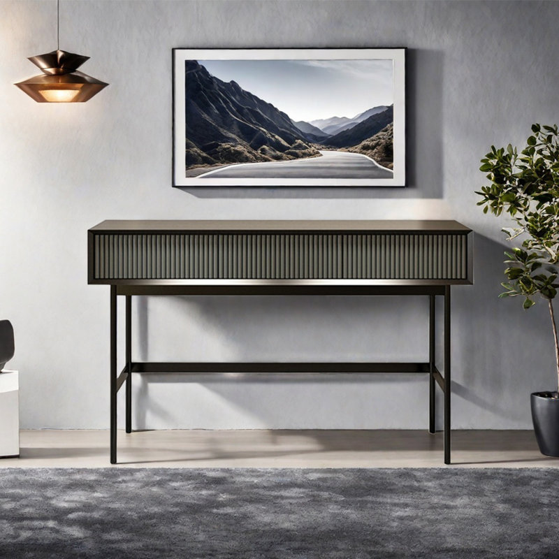 Console Modern Minimalist Luxury, Noir, noir, noir, noir, H 33,46 po x l 55,12 po x P 13,78 po