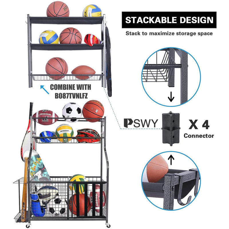 Steel Freestanding Multi-Use Sports Rack