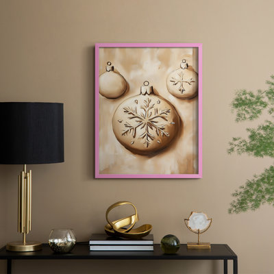 Art des Fêtes de Noël - Série 2 - CDXVI, reproduction encadrée - bois massif