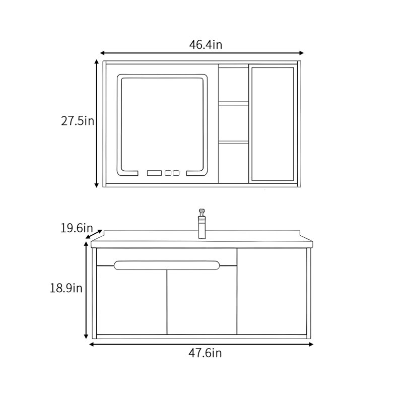 Modern and simple bathroom cabinet