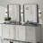 Molly Tempered Glass and Metal Framed French Cleat Mounted Wall Bathroom / Vanity Mirror-86849820-86873724-120985719