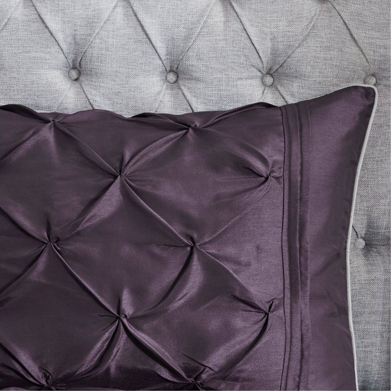 Ensemble d'édredon touffeté 7 pièces prune complète, Mauve, Édredon double et 6 pièces supplémentaires