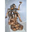 Statue deux enfants sur des rochers avec un oiseau en bronze - Taille: L 36 po x l 30 po x H 44 po.