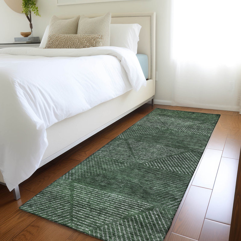 Malchow Flatweave Washable Geometric Indoor / Outdoor Rug, Runner 2'3" x 7'6"