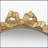 23.6" x 37.3" Baroque Style Gold Arch Mirror