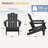Wolak High Density Polyethylene Folding Adirondack Chair-980834125