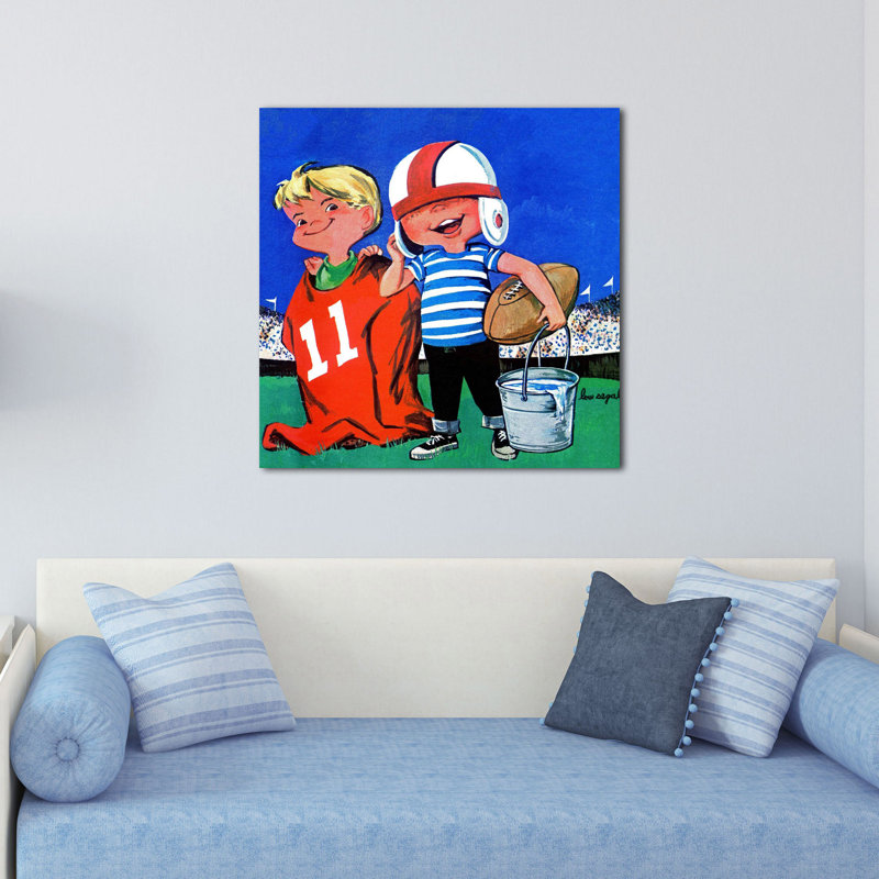 Rugby Players II - Wrapped Canvas Print, 81cm H x 81cm W