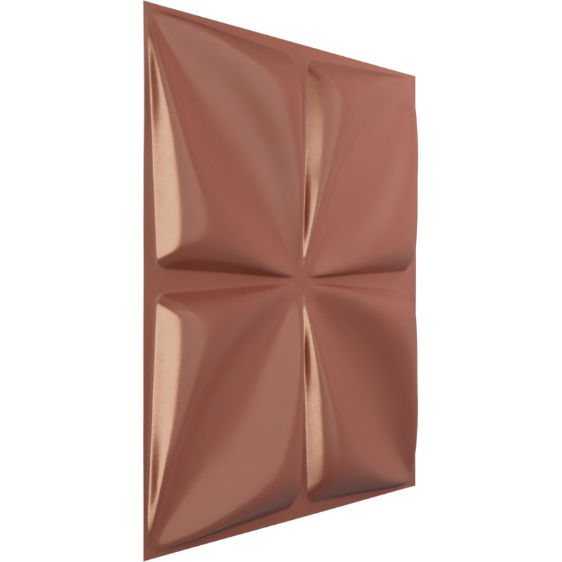 Panneau mural 3D décoratif Riley EnduraWall, Rose champagne métallique nacré universel