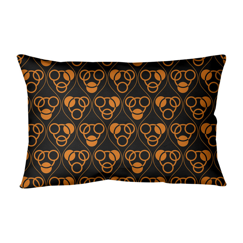 Coussin lombaire 14 po, Noir / Orange