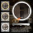 Epperly LED Round Bathroom Mirror with Bluetooth Dimmable Brightness Anti-fog Function-1777631660