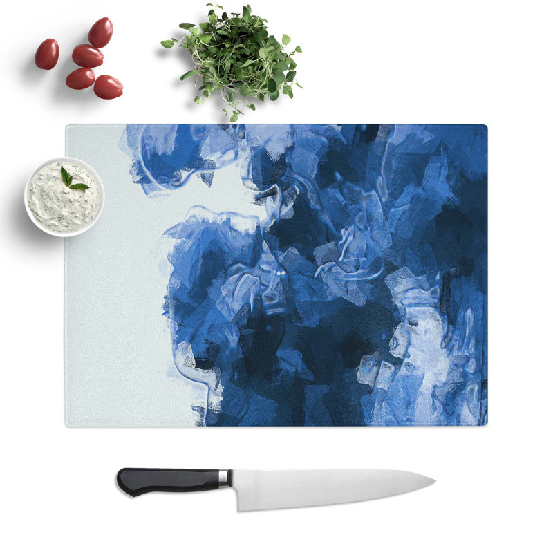 Glass Falling Through in Abstract Chopping Board, 28.5 cm W x 20 cm L