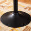 Table de bar moderne à plateau carré ajustable en métal noir moderne H 24 po x 26 po 36 po avec élément décoratif