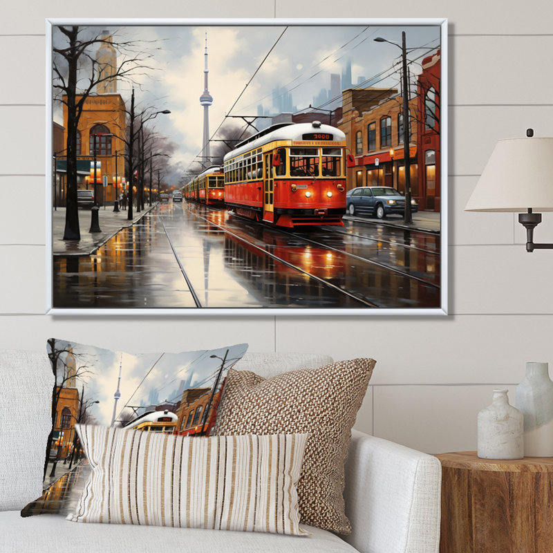 Canada Cityscape Elegance I - Transportation Canvas Wall Aécor, Blanc, H 16 po x l 32 po x P 1 po