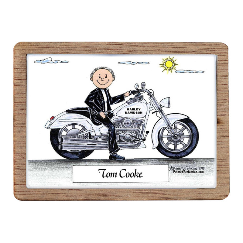 Personalized Motorcycle - Male Wooden Magnet - Great Gift!, Yes