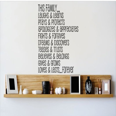 Text & Numbers Wall Decal