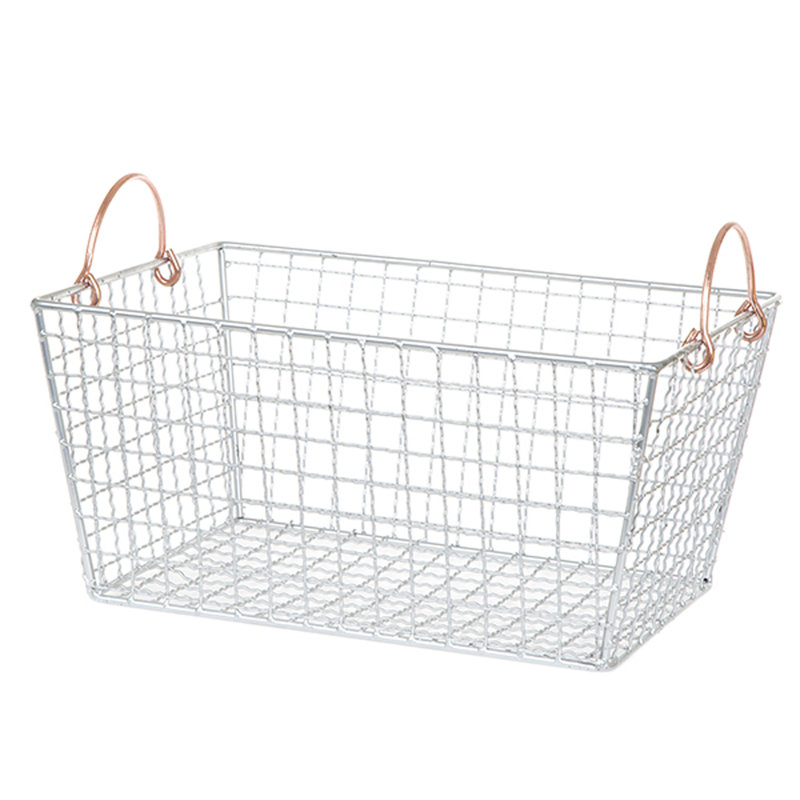 Panier en métal, H 13 po x l 9 po x P 7 po