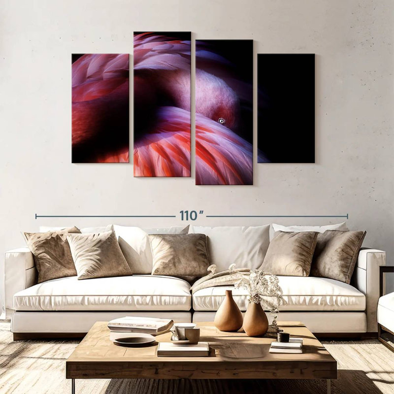 Brampt Gradient Flamingo, 54" H x 84" W