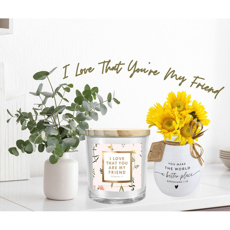 Fresh Scented Jar Candle with Glass Holder