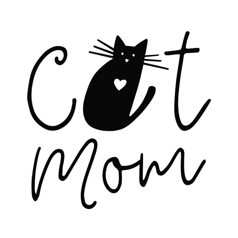 Cat Mom 3, H 12 po x l 12 po