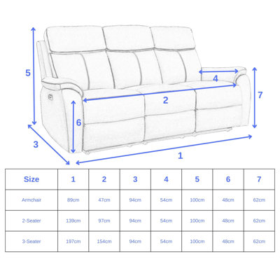 Windsor Powerglide Power Recliner Real Leather Sofa With USB Charging