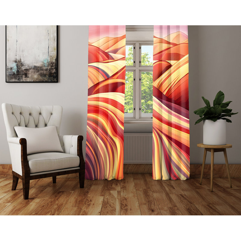 Rideau en polyester Turaco, L 40 po x L 61 po