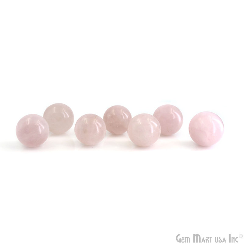 Natural Polished Gemstone Sphere, Decorative Accent, Smooth Ball Home Decor, 15-25mm, Rose Quartz