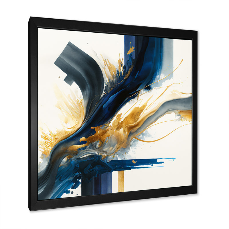 Stylish Spiral Abstract I - Impression sur toile, Impression noire sur toile encadrée, H 24 po x l 24 po x P 1 po