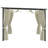vidaXL Gazebo with Curtains 9.8'x9.8' Cream Steel-132907519