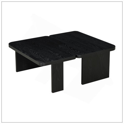 Ensemble de tables basses polyvalentes à conception épissée innovante pour le salon