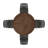 Ceri Rustic X-Base 48" Round Dining Table Set -Table And 4 Chenille Fabric Chairs-431313673-431313674