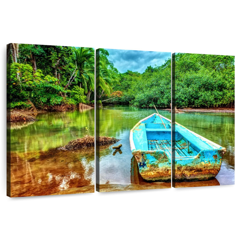 Mehar Old Costa Rican Boat, 42" H x 65" W