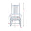 Chaise berçante en bois blanc-130143879