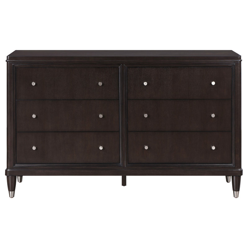 Commode brune à 6 tiroirs