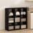 Simple Open Back Cube Storage Organizer, Standing Shelf, 9-Cube, Dark Oak