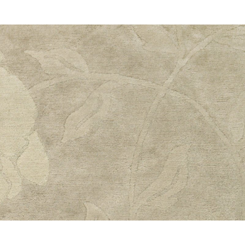Peony Floral Area Rug in Beige/Neutral/Taupe, Rectangle 3' x 5'