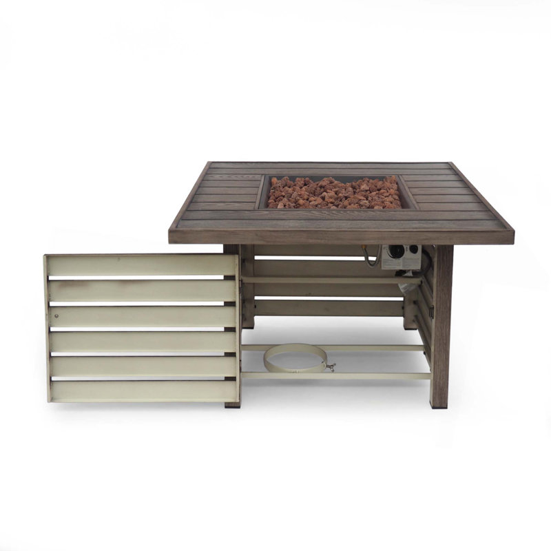 Square Iron Fire Pit-50,000 Btu Tank Inside