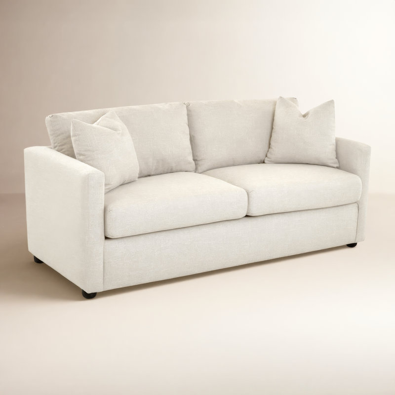 Godwin Upholstered 75'' Sleeper Sofa, Macc Vanilla
