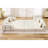 Convertible Six Person Fabric Sofa Bed, High Rebound Density Sponge Sofa-1147291897