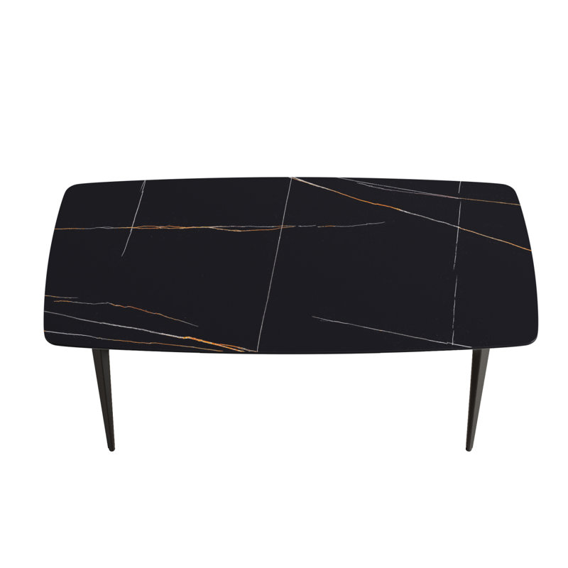 Table de salle à manger, Noir, H 29,53 po x L 70,87 po x l 35,43 po