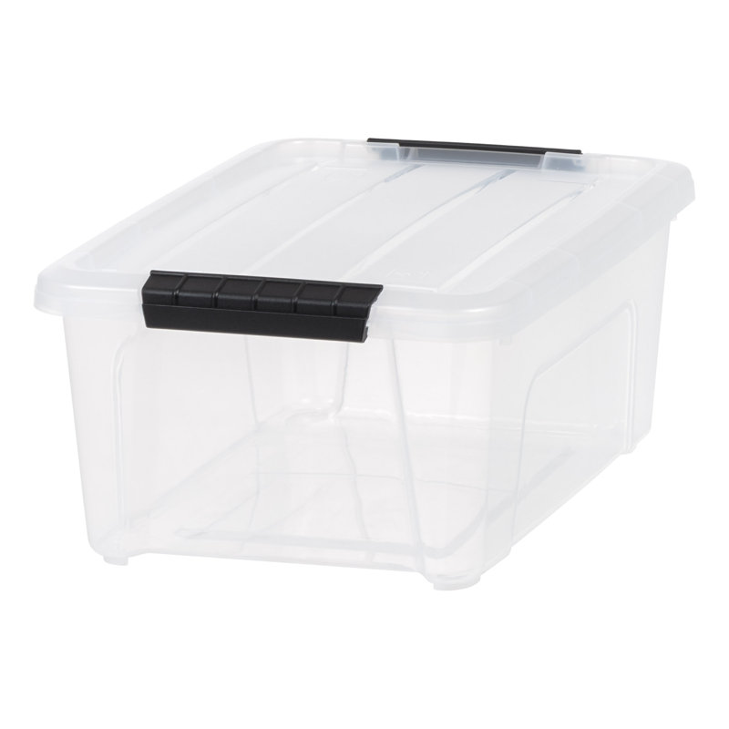 Clear Plastic Stackable Under Bed Storage Box with Lid