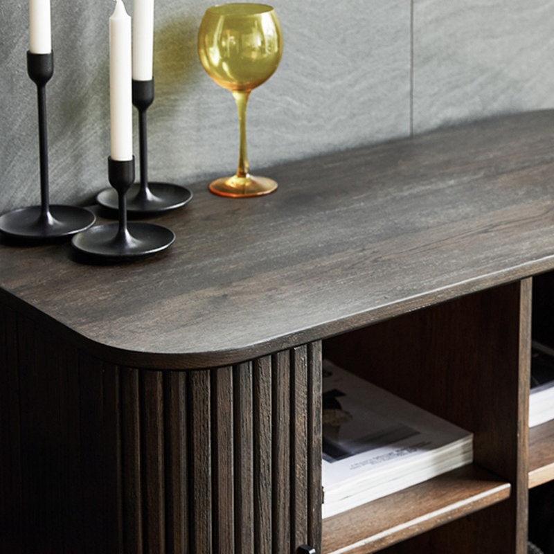Armoire d'appoint en bois massif Retro Light Luxury