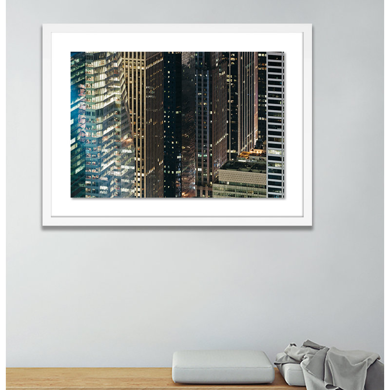 City II Print by Jakob Wagner, White, 29" H x 40" W x 2.5" D