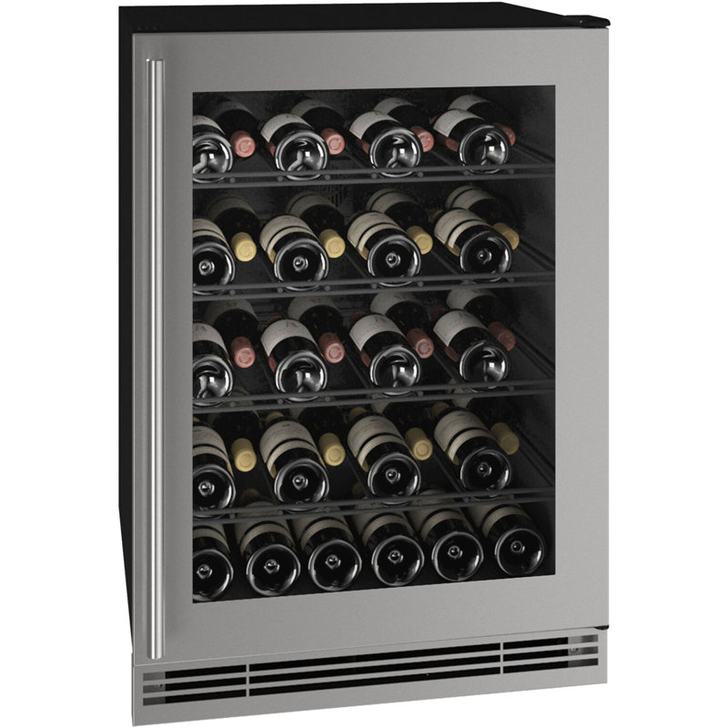 U-Line Single Zone 24'' Built-In 38 Bottle Wine Refrigerator with Reversible Door