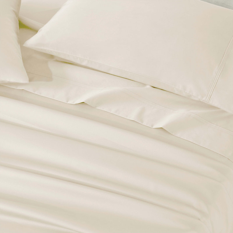 Certified Egyptian Cotton 850 Thread Count Solid Deep Pocket Bed Sheet Set, California Sheet 4-pc Set, Ivory