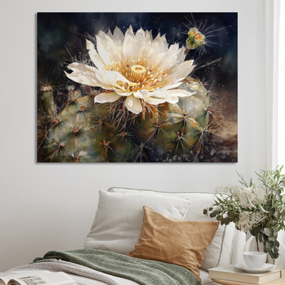 Ryul blanc, vert, fleur de cactus I