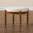 Upholstered Boucle Footstool