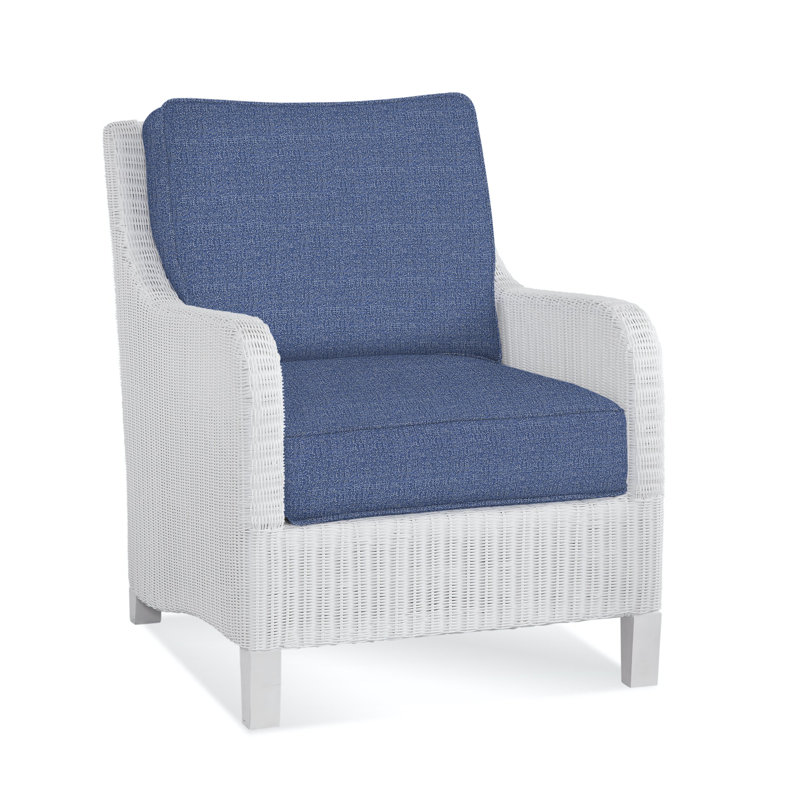 Chaise de patio avec coussins Tangier, Mélange bleu 6358-63