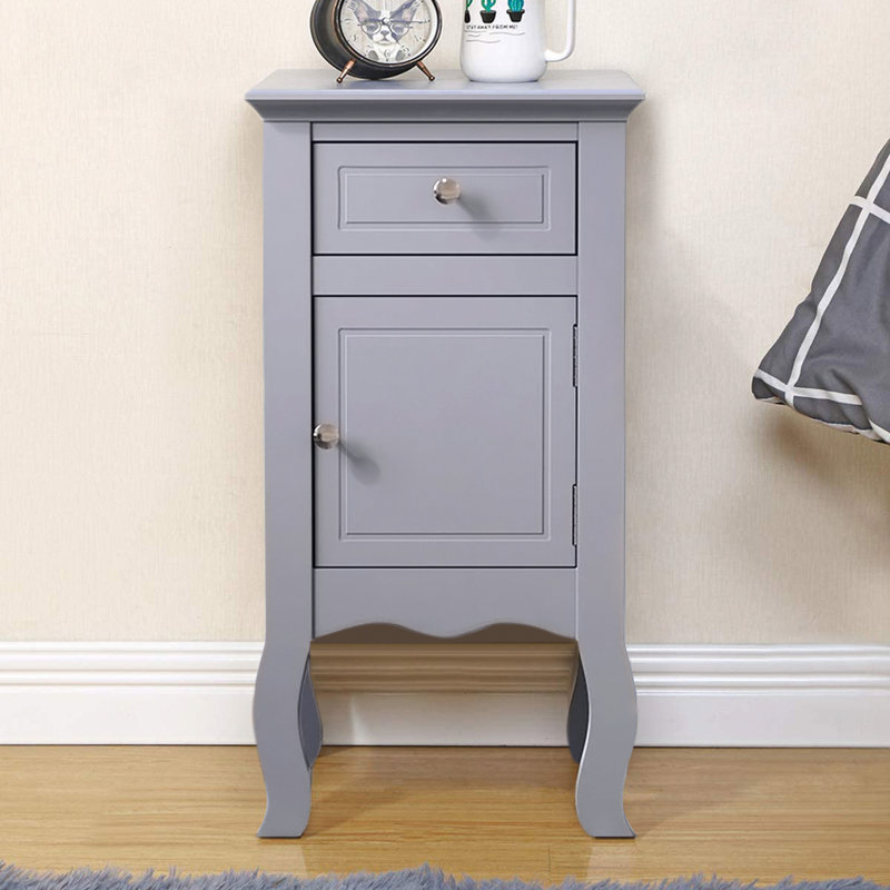 Bargersville 1 Drawer 33Cm W Bedside Table, Grey