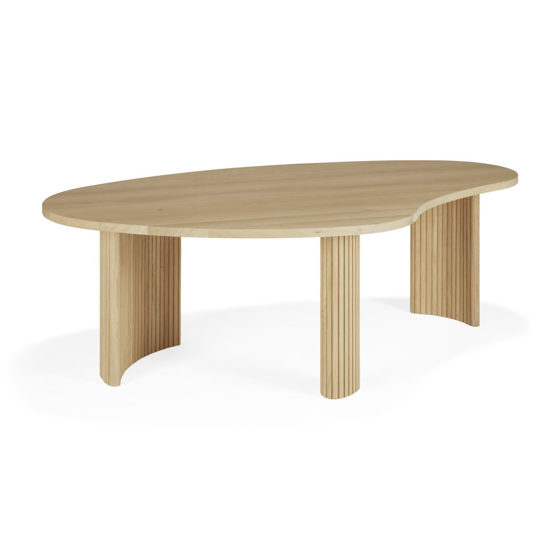 Boomerang Solid Wood Coffee Table, Oak